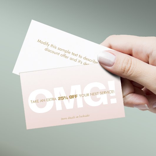 ピンクの顧客割引ロイヤリティクーポンサロンスパ 割引カード