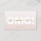 ピンクの顧客割引ロイヤリティクーポンサロンスパ 割引カード (正面)