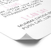 ピンクの風船と車の最初の誕生日マイルストーン ポスター (角)