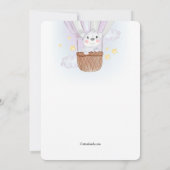 ピンクの風船のクマちゃんの招待状 招待状 (裏面)