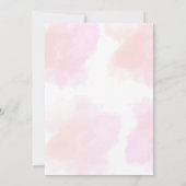 ピンクの風船のベビーシャワー 招待状 (裏面)