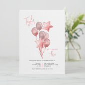 ピンクの風船の招待状 招待状 (スタンド正面)