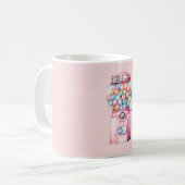 ピンクの風船ガム コーヒーマグカップ (正面左)