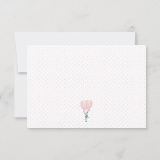 ピンクの風船 本 赤ちゃん リクエスト カード (裏面)