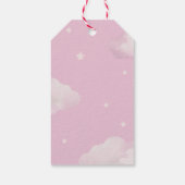 ピンクの風船 赤ちゃん テディベア シャワー サンクス ギフトタグ (裏面)