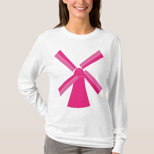 ピンクの風車 Tシャツ (正面)