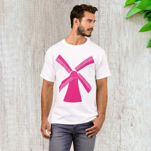 ピンクの風車 Tシャツ