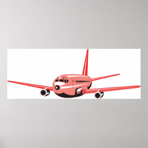 ピンクの飛行機 ポスター