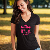 ピンクの飛行機 Fly Like A Girl かわいい航空ファッション パーカ