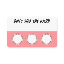 ピンクの飲み物ゲームカード