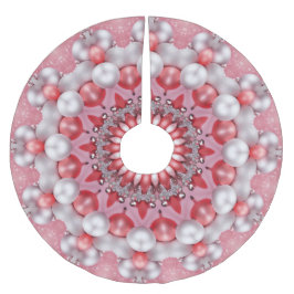 ピンクの飾りツリースカート ブラッシュドポリエステルツリースカート