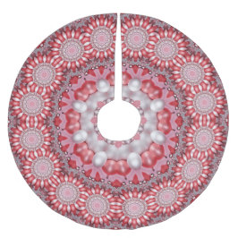 ピンクの飾りツリースカート ブラッシュドポリエステルツリースカート