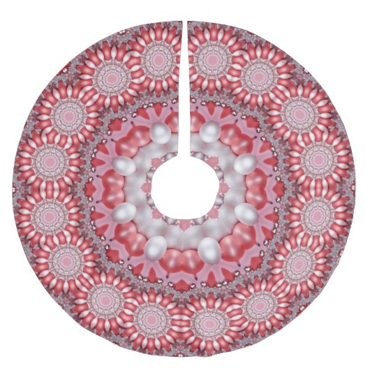 ピンクの飾りツリースカート ブラッシュドポリエステルツリースカート (正面)