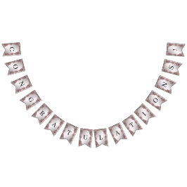 ピンクの飾り巻き旗 バンティングフラッグ