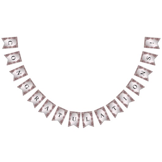 ピンクの飾り巻き旗 バンティングフラッグ (全)