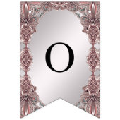 ピンクの飾り巻き旗 バンティングフラッグ (第2の旗)