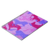 ピンクの馬のキャンバス ノートブック (左側)