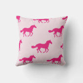 ピンクの馬のデザインの枕 クッション (裏面)