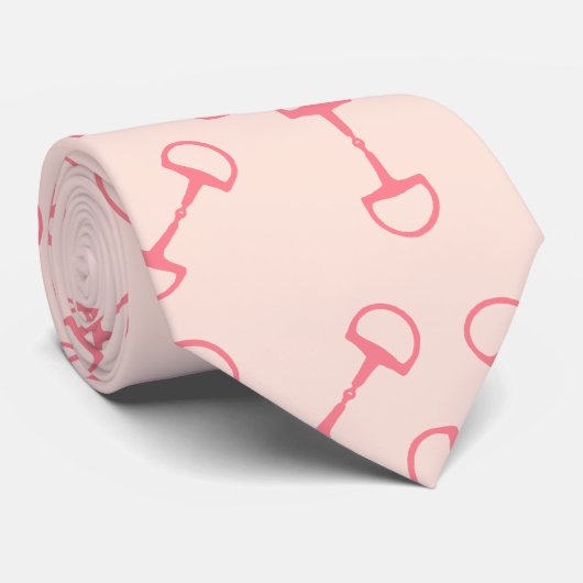 ピンクの馬乗り ネクタイ (ロール)
