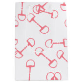 ピンクの馬乗り ミディアムペーパーバッグ (正面)