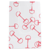 ピンクの馬乗り ミディアムペーパーバッグ (裏面)