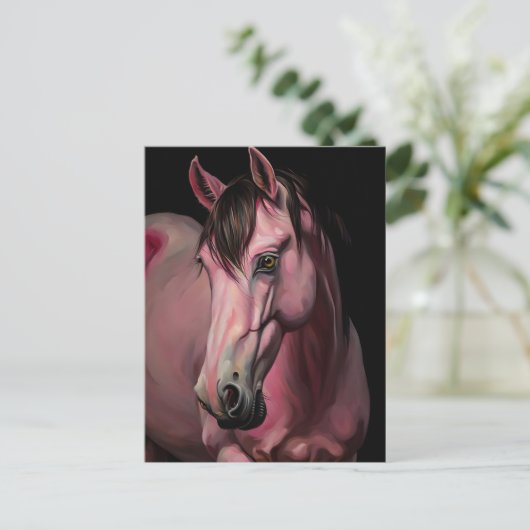 ピンクの馬 ポストカード (スタンド正面)