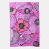 ピンクの驚きの台所タオル キッチンタオル (縦)