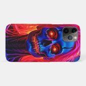 ピンクの髪と不気味なスケルトンデザイン Case-Mate iPhoneケース (裏面(横))