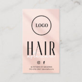 ピンクの髪のアフターケアの指導カード 名刺 (正面)