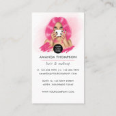 ピンクの髪のコーヒーウーマン 名刺 (裏面)
