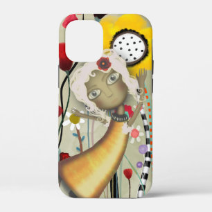 ピンクの髪のルピアde tequila甘い黄色の花 iPhone 12 mini ケース