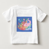 ピンクの髪の人魚 ベビーTシャツ (裏面)