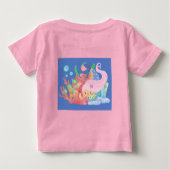 ピンクの髪の人魚 ベビーTシャツ (裏面)
