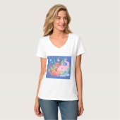 ピンクの髪の人魚 Tシャツ (正面フル)