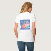 ピンクの髪の人魚 Tシャツ (裏面フル)
