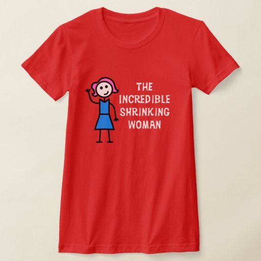 ピンクの髪の信じられないほどの収縮の女性 Tシャツ (レイダウン)