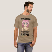 ピンクの髪の可愛いアニメ少女のギフト Tシャツ (正面フル)