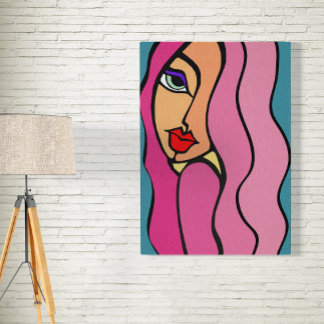 ピンクの髪の美しい ポスター