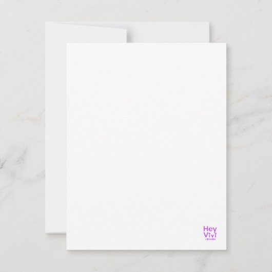 ピンクの髪の誕生日人魚 カード (裏面)