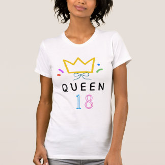 ピンクの髪飾りが可愛い18歳のプリンセスアニメガール Tシャツ