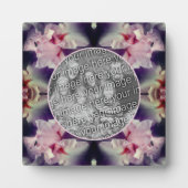 ピンクの髭の虹彩花あなたの写真を追加 フォトプラーク (正面)