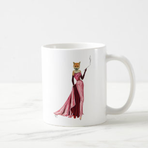 ピンクの魅力のキツネ コーヒーマグカップ