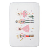 ピンクの魅力的くるみ割りカーホリデークリスマス バスマット (正面縦)