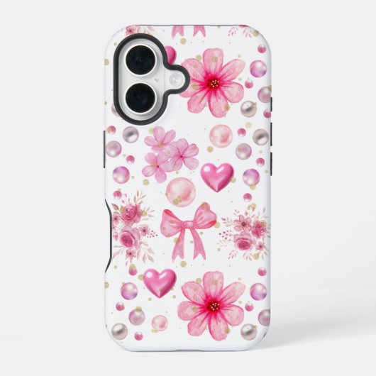 ピンクの魅力 iPhone 16ケース (裏面)