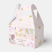 ピンクの魅惑の庭の妖精、蝶の誕生日 フェイバーボックス (裏面サイド)