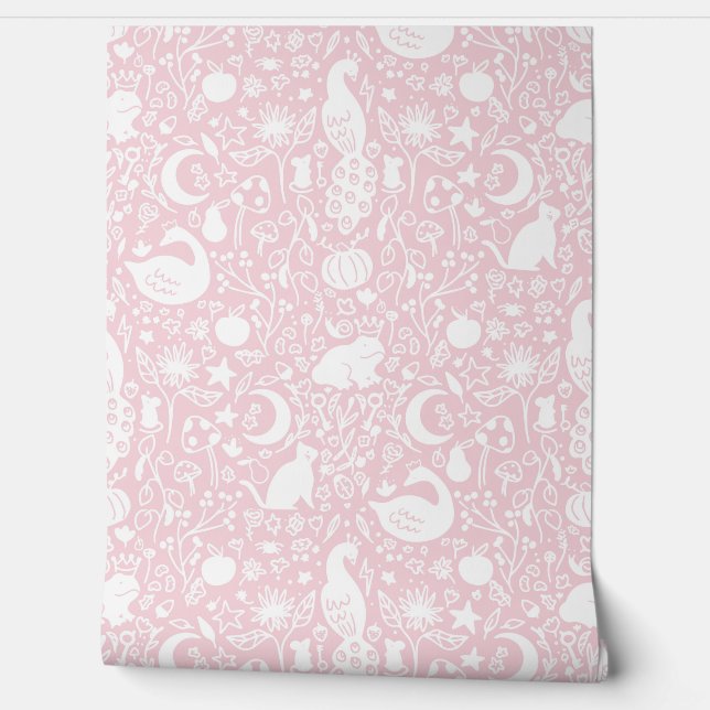 ピンクの魅惑魔法ガーデンフェアユタレ壁紙 壁紙 (ほどく)