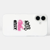 ピンクの魔女は、唯一のハロウィーンのタイポグラフィ女性を振動 Case-Mate iPhoneケース (裏面 (横))