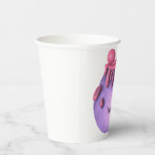 ピンクの魔女カルドロンハロウィーンガールベビーシャワー 紙コップ (右)