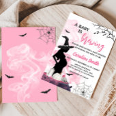 ピンクの魔女Aベビーは赤ちゃんシャワーを醸造している 招待状