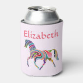 ピンクの魔法とカラフルの虹の馬 缶クーラー (缶正面)